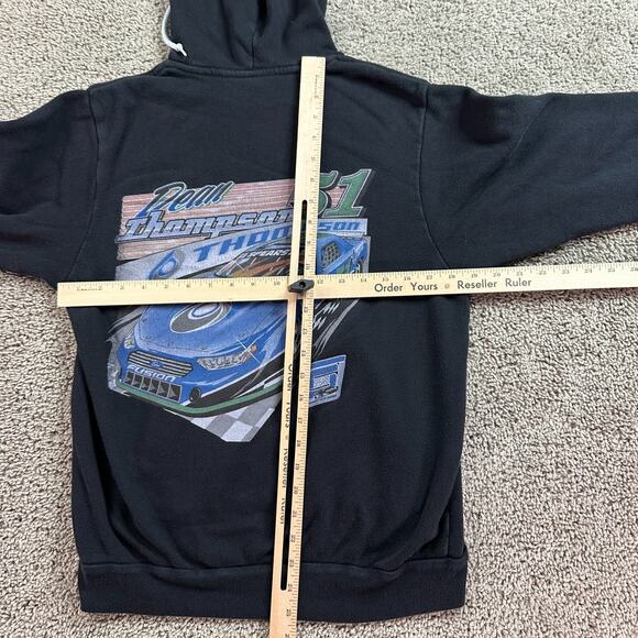 Dean Thompson Hoodie Womens Medium Black Stock Racing Sweatshirt READ - Picture 5 of 13